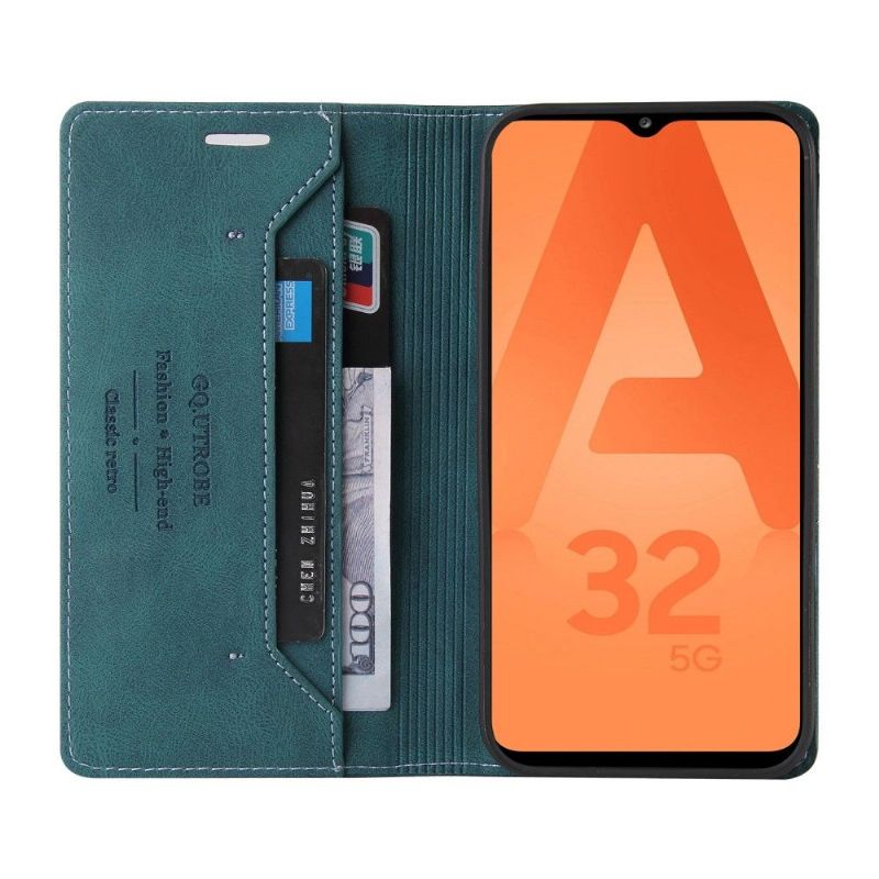 Flipové Pouzdro Na Samsung Galaxy A32 5G Gq.utrobe Faux Leather Retro