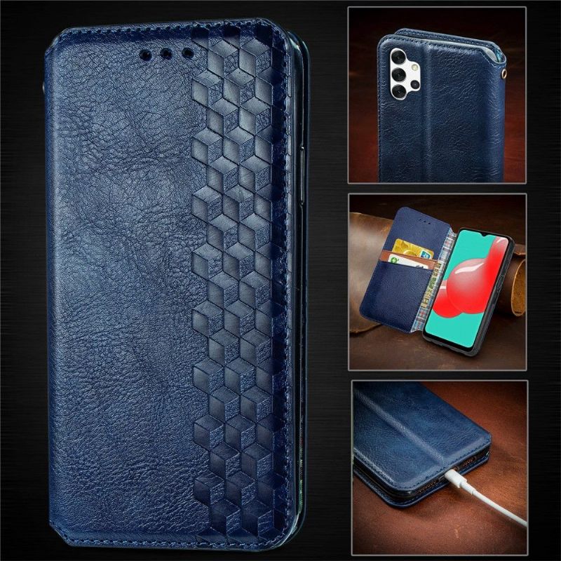 Kožené Pouzdro Na Samsung Galaxy A32 5G Držák Karty Kub Design