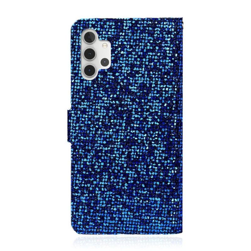 Kožené Pouzdro Na Samsung Galaxy A32 5G Držák Na Třpytivé Karty