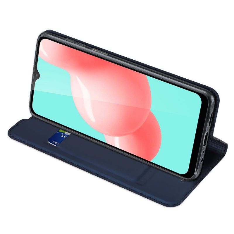 Kožené Pouzdro Na Samsung Galaxy A32 5G Obchodní Saténový Efekt