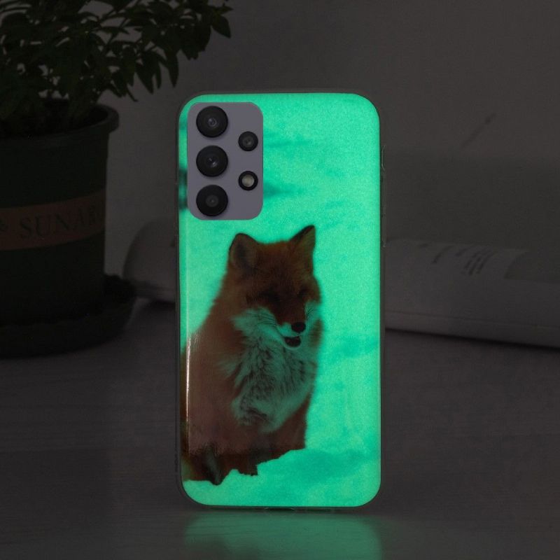 Kryt Na Samsung Galaxy A32 5G Fluorescenční Červená Liška