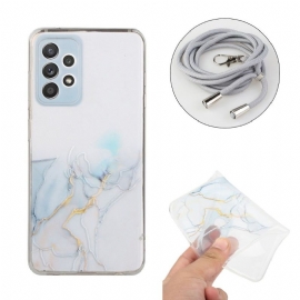 Kryt Na Samsung Galaxy A32 5G Mramor S Řemínkem