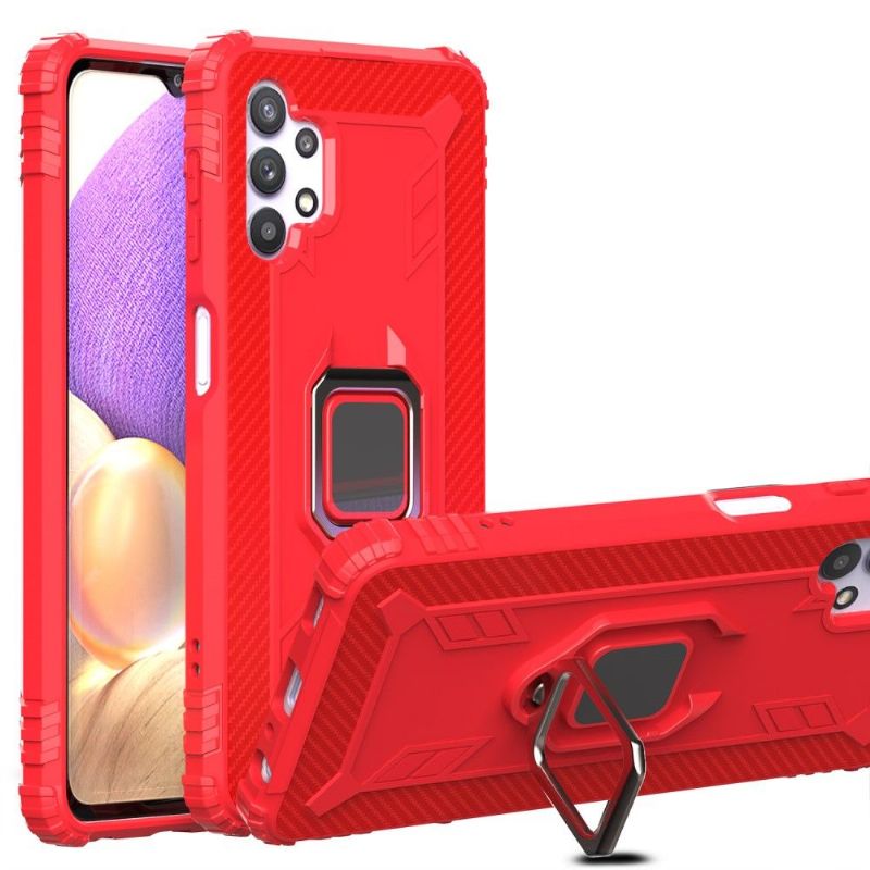 Kryt Na Samsung Galaxy A32 5G Uhlíkový Kroužek