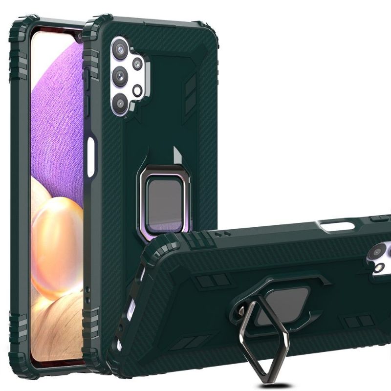Kryt Na Samsung Galaxy A32 5G Uhlíkový Kroužek