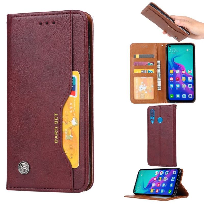 Flipové Pouzdro Na Honor 9X Pouzdro Na Stojan Z Imitace Kůže