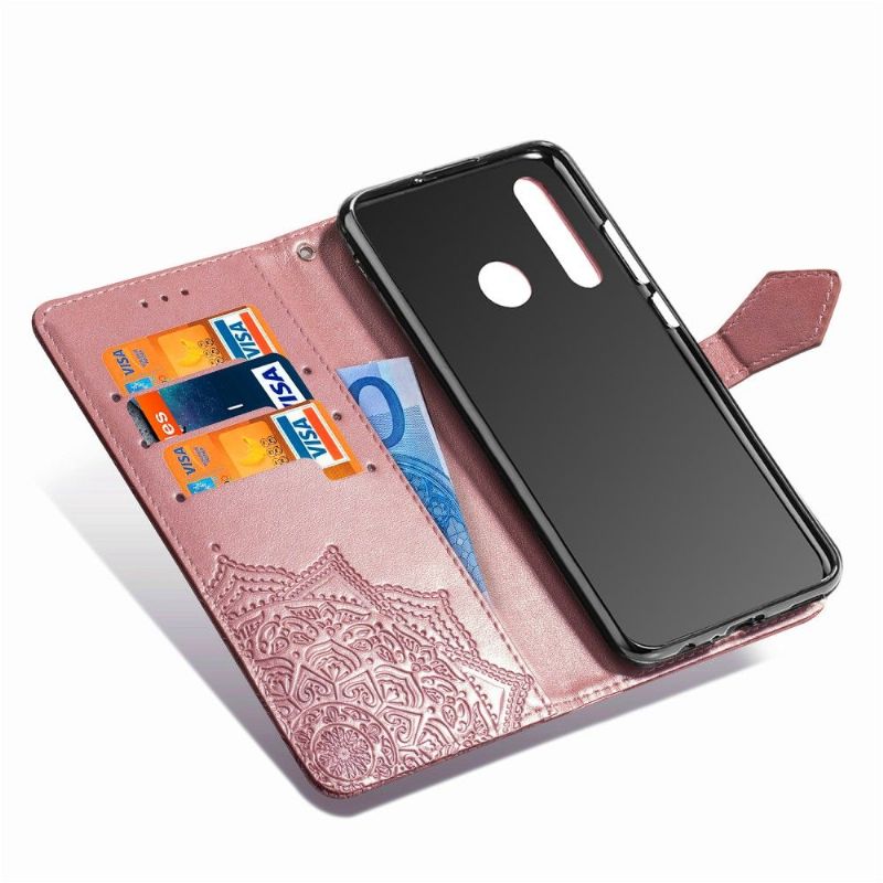 Kožené Pouzdro Na Honor 9X Držák Mandala Sun Card