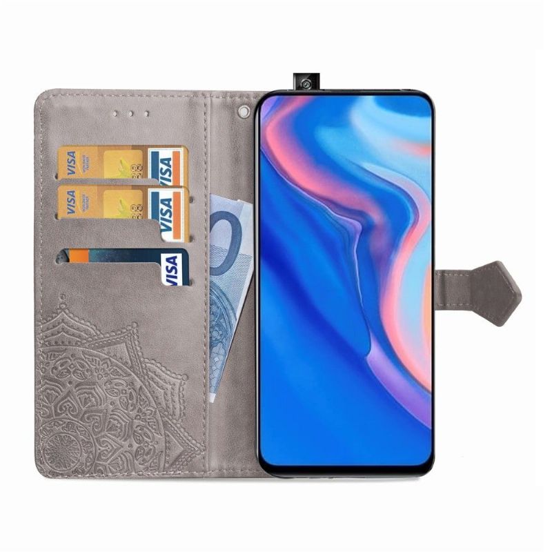 Kožené Pouzdro Na Honor 9X Držák Mandala Sun Card