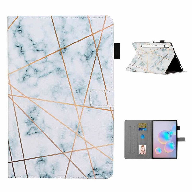 Flipové Pouzdro Na Samsung Galaxy Tab S8 / Tab S7 Mramor