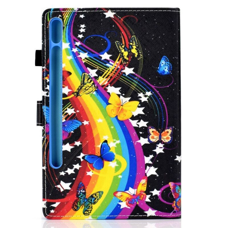 Kožené Pouzdro Na Samsung Galaxy Tab S8 / Tab S7 Motýli Motýli