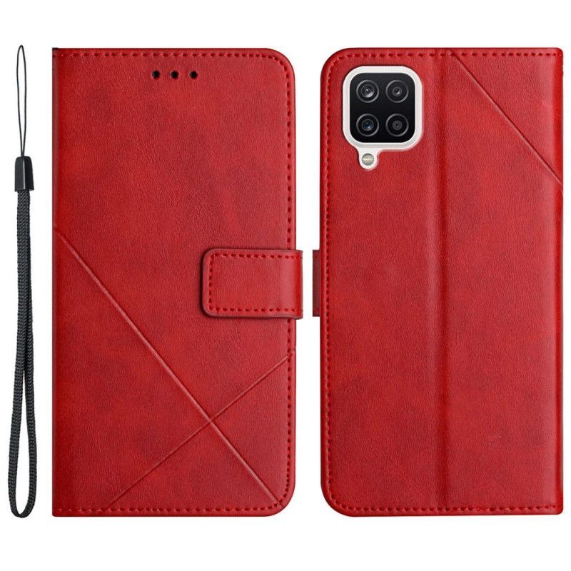 Flipové Pouzdro Na Samsung Galaxy M12 / A12 X Design Geo Styl Kůže