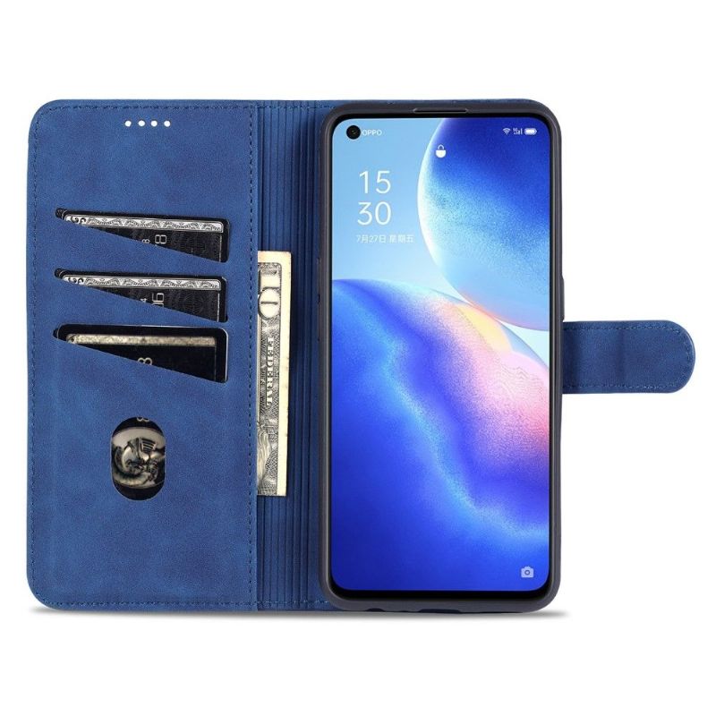 Flipové Pouzdro Pouzdra Na Oppo Find X3 Lite Kožené Pouzdro Držák Karty Azns Folio Case