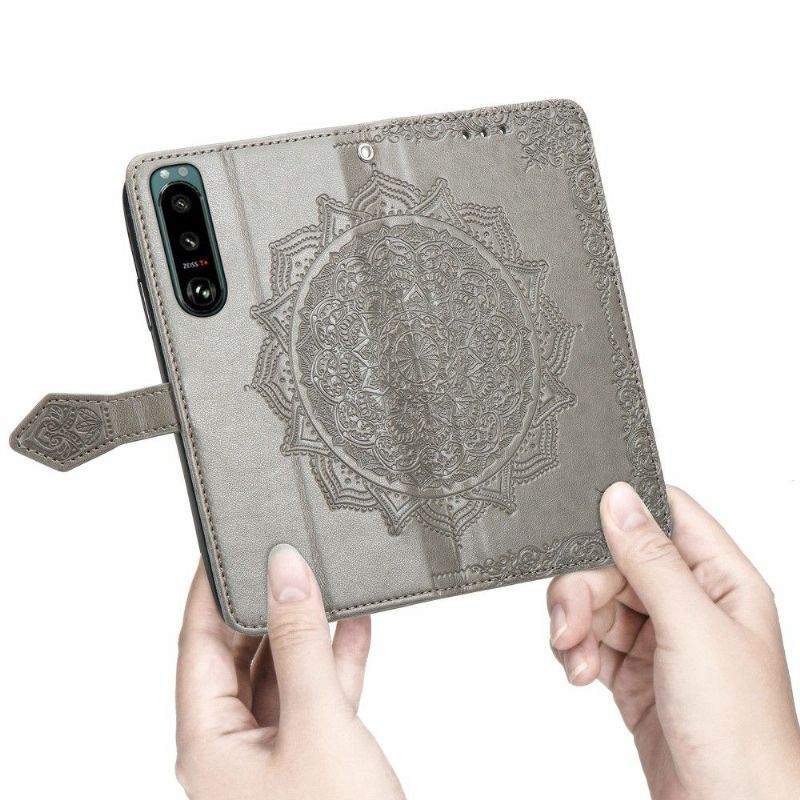 Flipové Pouzdro Na Sony Xperia 5 III Držák Karty Mandala