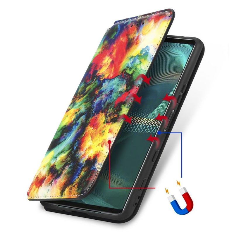 Flipové Pouzdro Na Sony Xperia 5 III Duhový Oblak