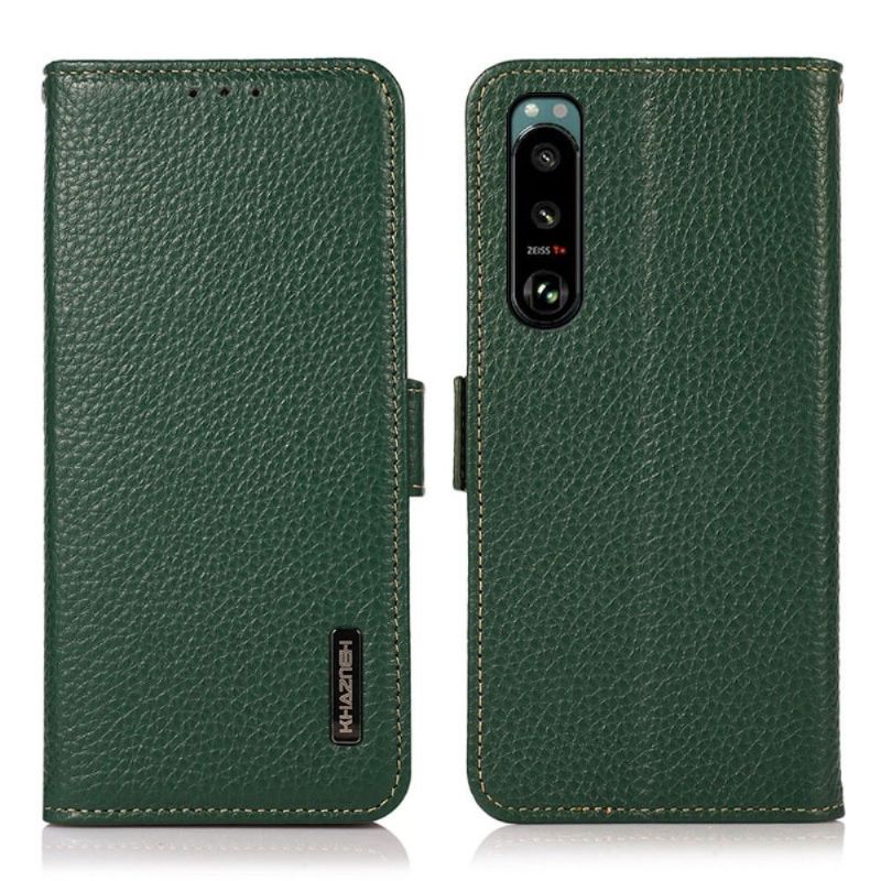 Flipové Pouzdro Na Sony Xperia 5 III Khazneh Zrnitá Kůže