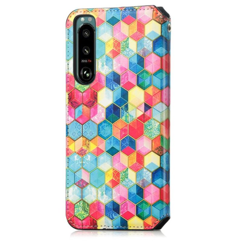 Kožené Pouzdro Na Sony Xperia 5 III 3d Kostka
