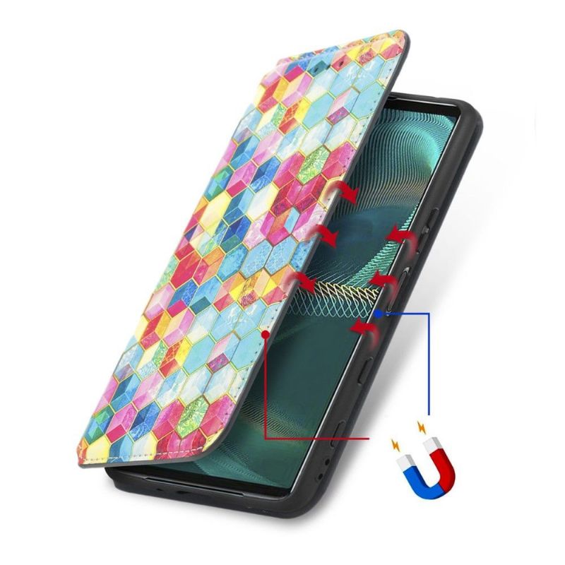 Kožené Pouzdro Na Sony Xperia 5 III 3d Kostka