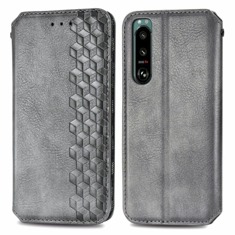 Kožené Pouzdro Na Sony Xperia 5 III Držák Karty Kub Design