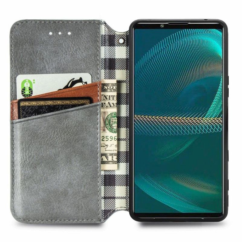 Kožené Pouzdro Na Sony Xperia 5 III Držák Karty Kub Design