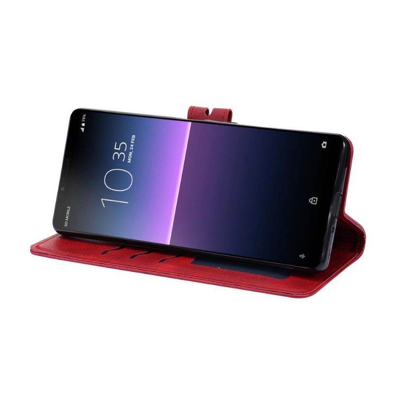 Kožené Pouzdro Na Sony Xperia 5 III Koťátko S Koženým Efektem
