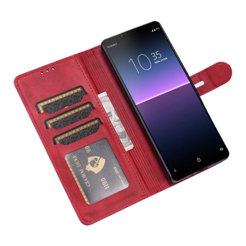 Kožené Pouzdro Na Sony Xperia 5 III Koťátko S Koženým Efektem