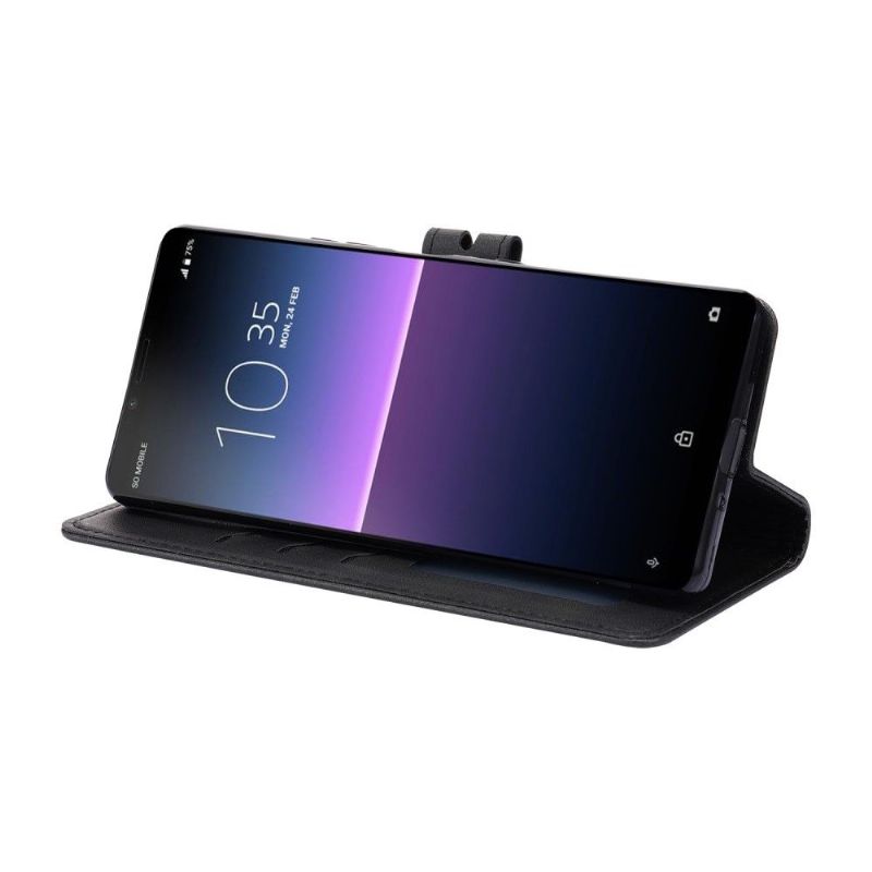 Kožené Pouzdro Na Sony Xperia 5 III Koťátko S Koženým Efektem