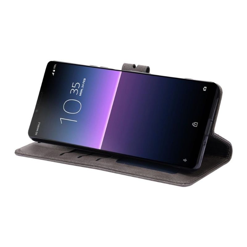 Kožené Pouzdro Na Sony Xperia 5 III Koťátko S Koženým Efektem