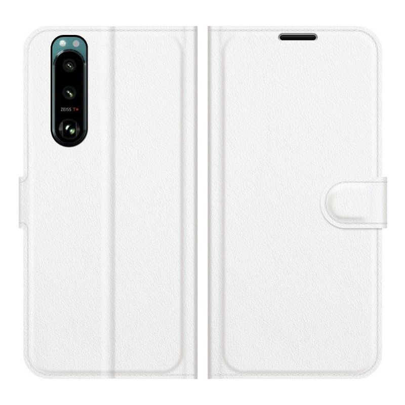 Kožené Pouzdro Na Sony Xperia 5 III Peněženkové Pouzdro