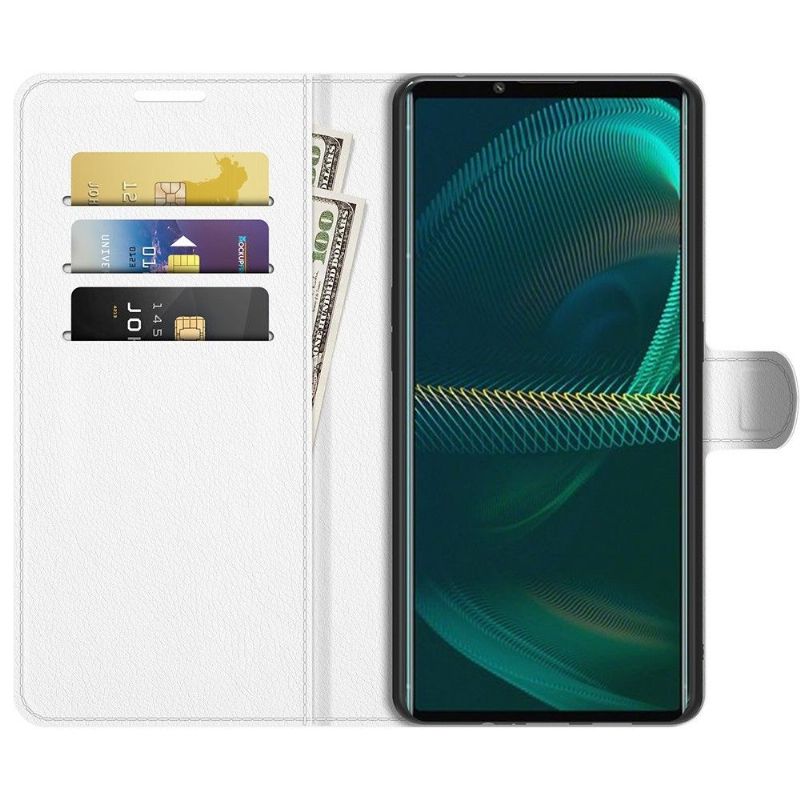 Kožené Pouzdro Na Sony Xperia 5 III Peněženkové Pouzdro