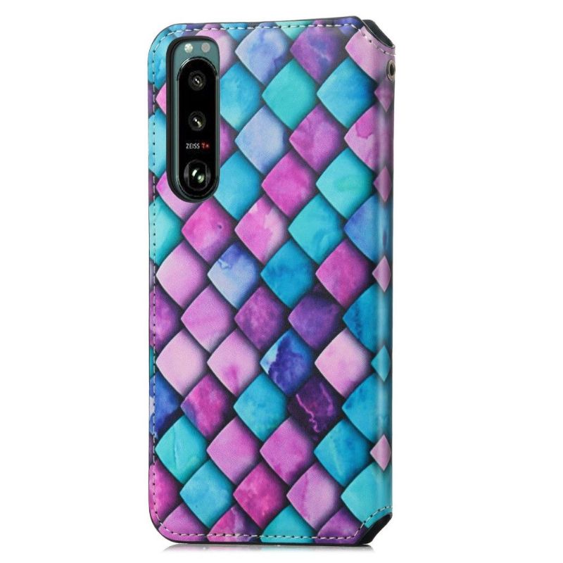 Kožené Pouzdro Na Sony Xperia 5 III Styl Barevného Měřítka