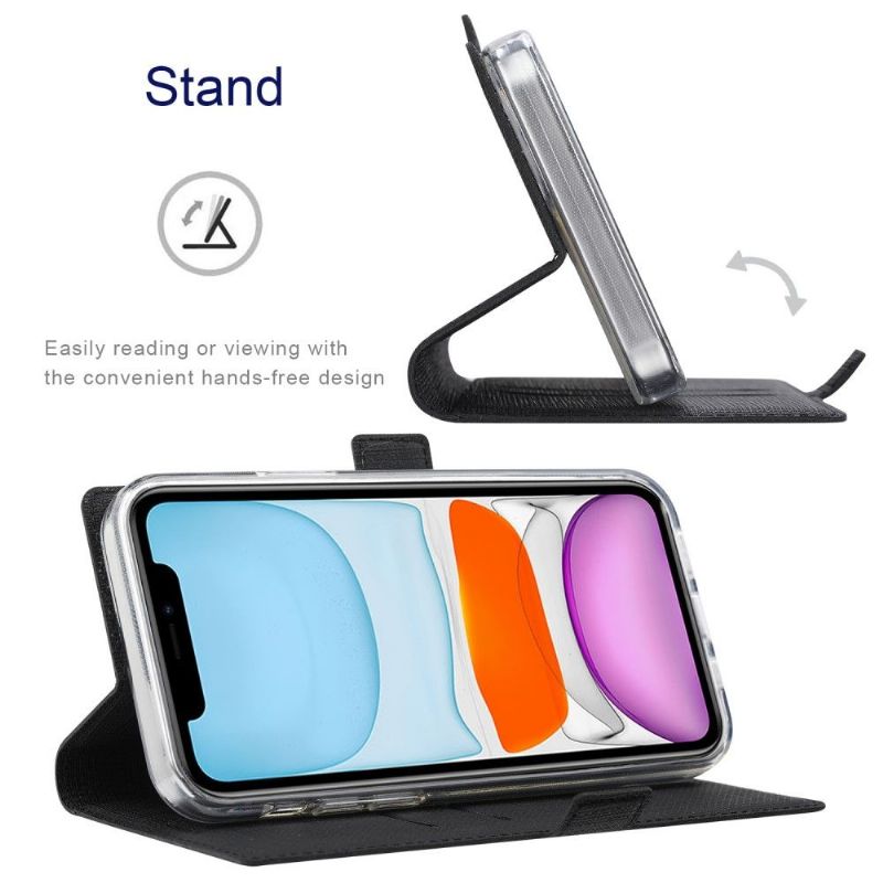 Flipové Pouzdro Na iPhone 12 / 12 Pro Distanční Podložky V2 Podpůrná Funkce