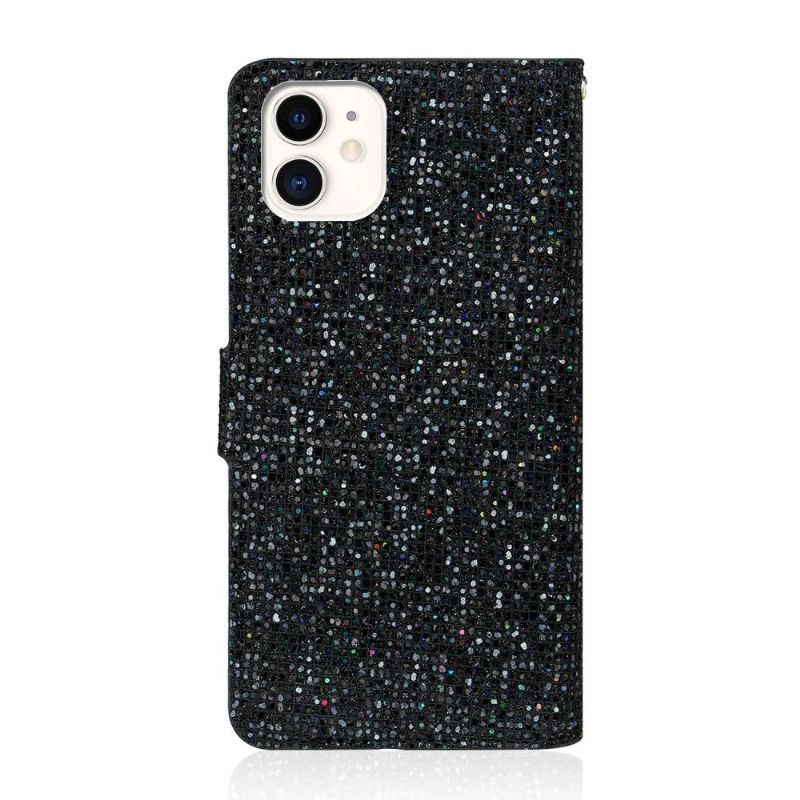 Flipové Pouzdro Na iPhone 12 / 12 Pro Držák Třpytivých Karet