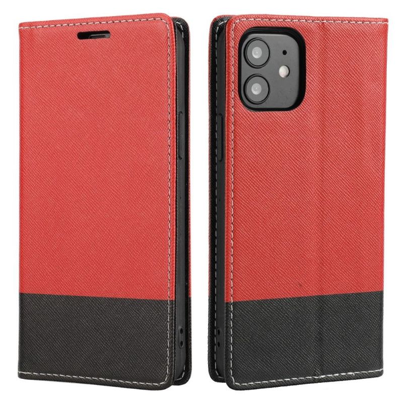 Flipové Pouzdro Na iPhone 12 / 12 Pro Dvoubarevné Rovnátka