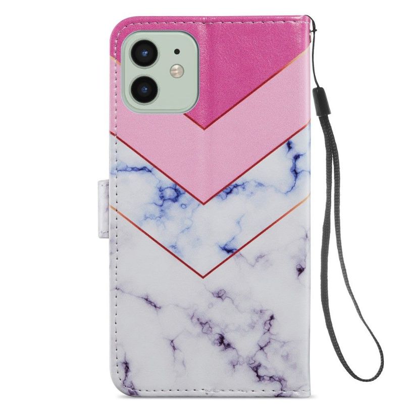 Flipové Pouzdro Na iPhone 12 / 12 Pro Geometrie Mramoru