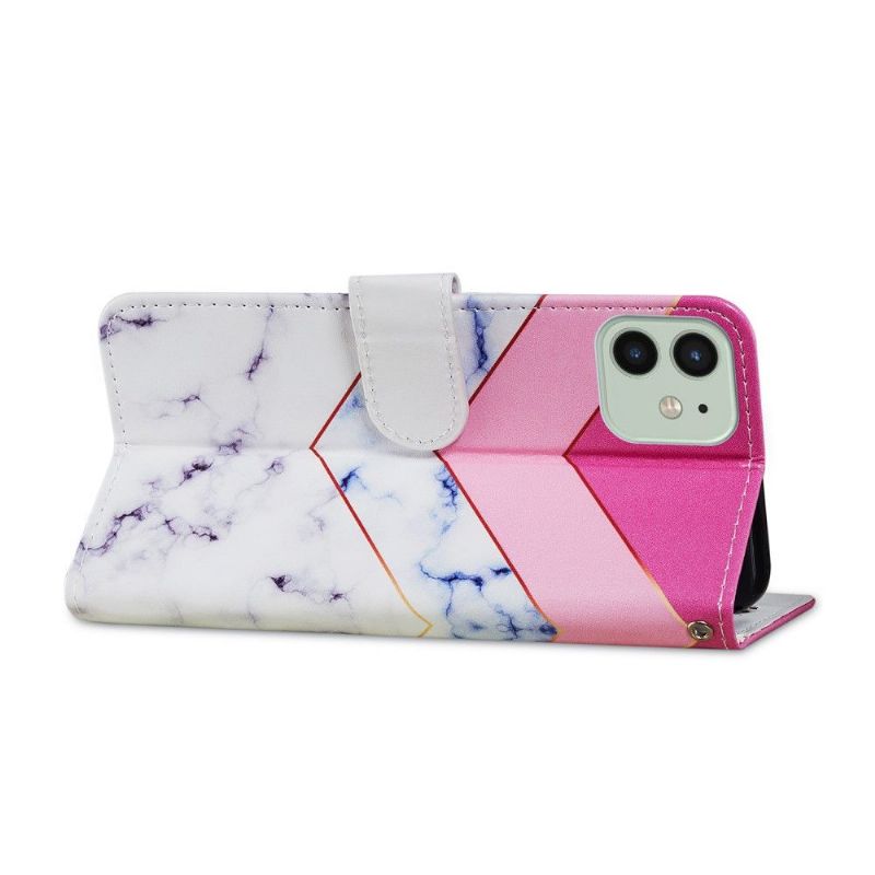 Flipové Pouzdro Na iPhone 12 / 12 Pro Geometrie Mramoru