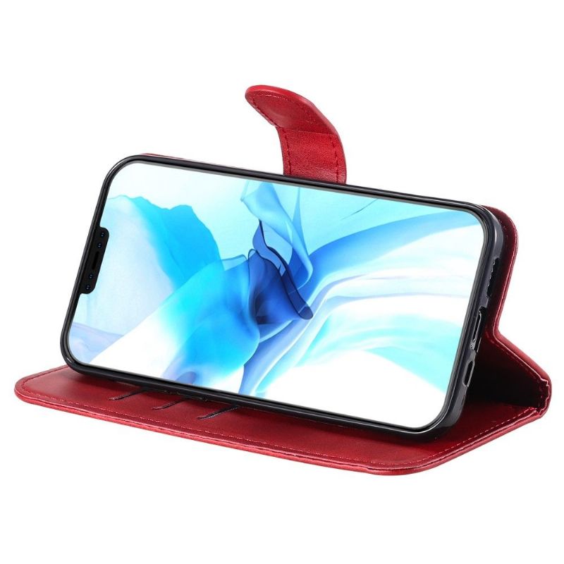 Flipové Pouzdro Na iPhone 12 / 12 Pro Kapsa Na Zip S Koženým Efektem