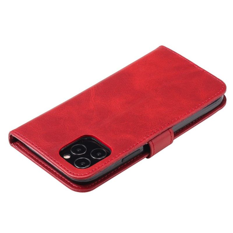 Flipové Pouzdro Na iPhone 12 / 12 Pro Kapsa Na Zip S Koženým Efektem