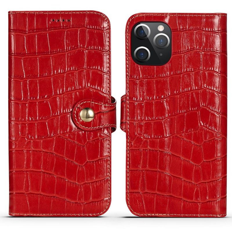 Flipové Pouzdro Na iPhone 12 / 12 Pro Kůže Croc Look