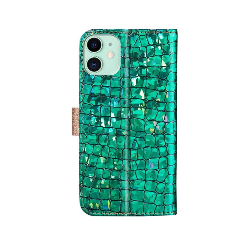 Flipové Pouzdro Na iPhone 12 / 12 Pro Luxusní Croc Efekt