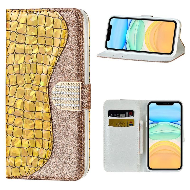 Flipové Pouzdro Na iPhone 12 / 12 Pro Luxusní Croc Efekt