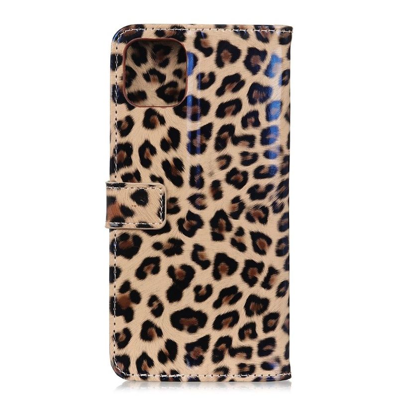 Flipové Pouzdro Na iPhone 12 / 12 Pro Styl Leoparda Z Umělé Kůže