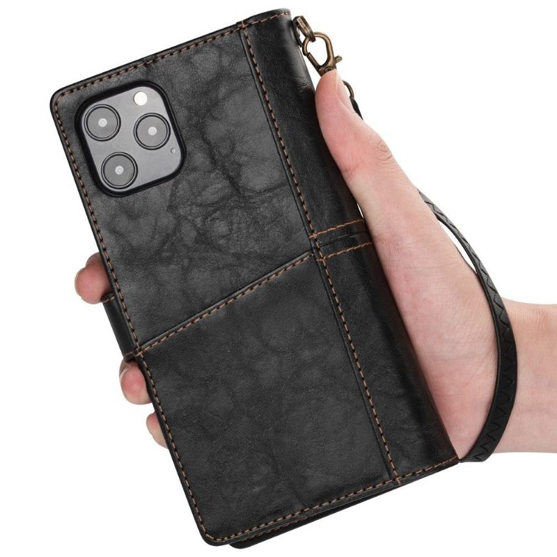 Flipové Pouzdro Na iPhone 12 / 12 Pro Vícenásobné Přihrádky V Retro Stylu