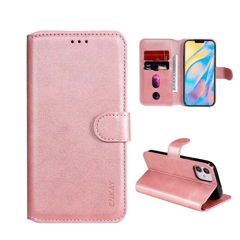 Kožené Pouzdro Na iPhone 12 / 12 Pro Držitel Karty Enkay