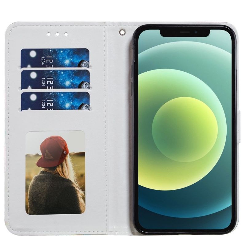 Kožené Pouzdro Na iPhone 12 / 12 Pro Leopardí Vzor