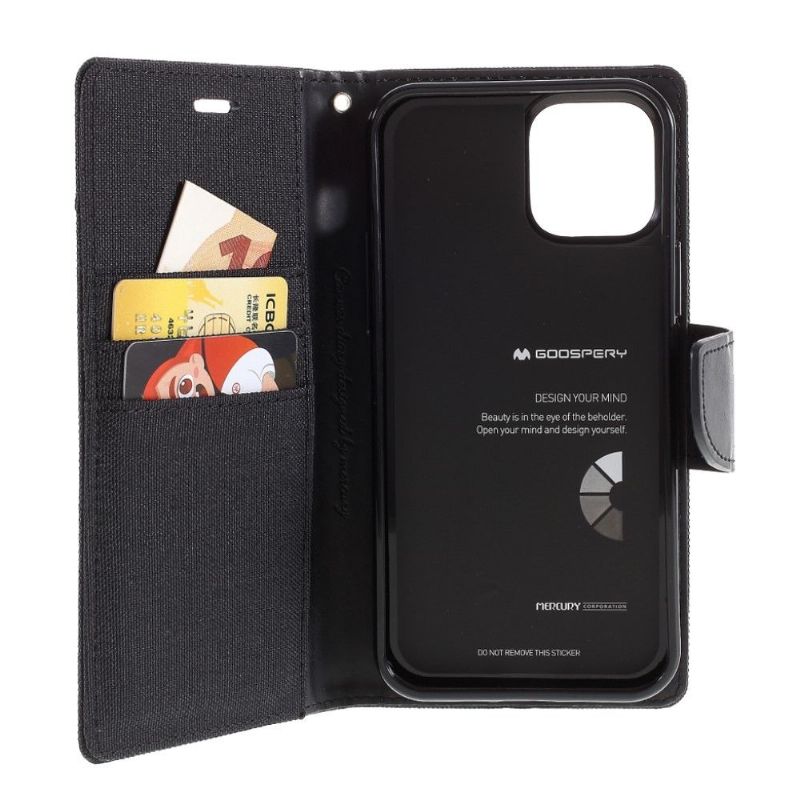 Kožené Pouzdro Na iPhone 12 / 12 Pro Merkurové Plátno