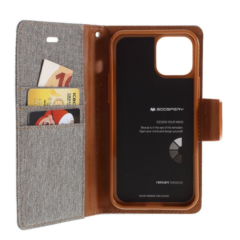 Kožené Pouzdro Na iPhone 12 / 12 Pro Merkurové Plátno