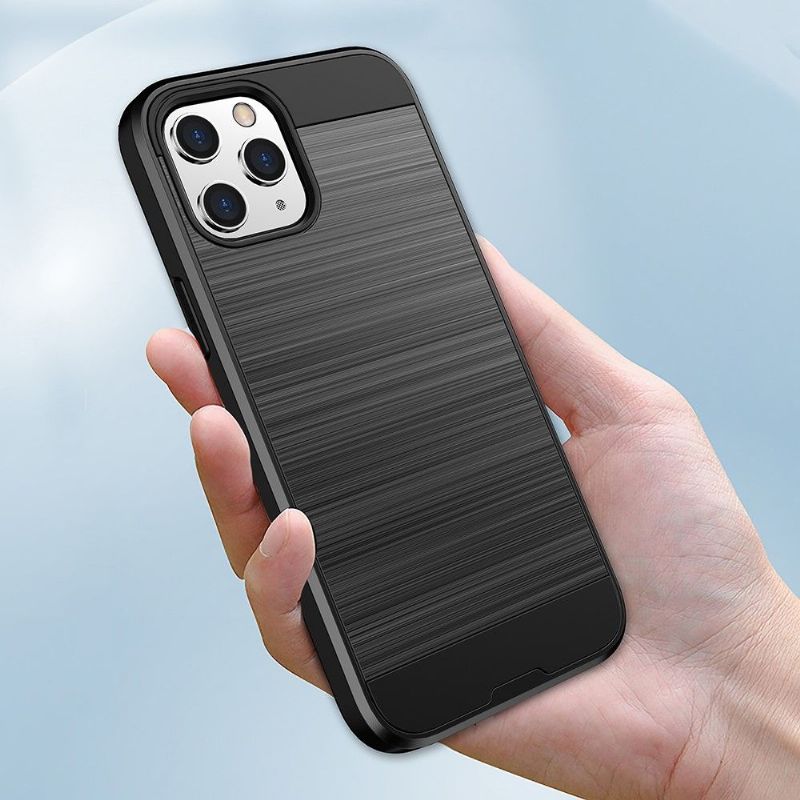 Kryt Na iPhone 12 / 12 Pro Efekt Kartáčovaného Kovu