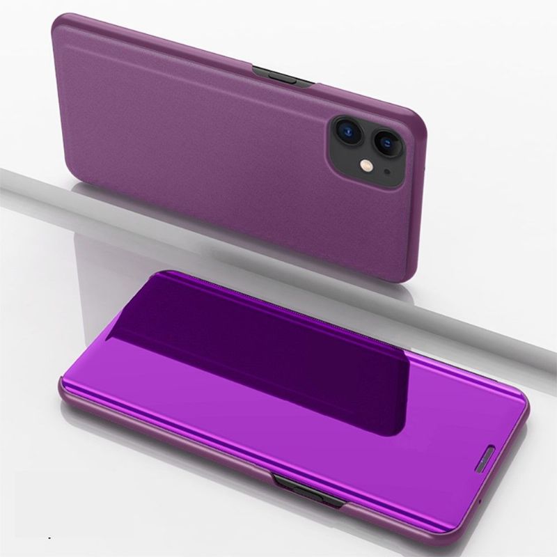 Kryt Na iPhone 12 / 12 Pro Flipové Pouzdro Zrcadlový Efekt