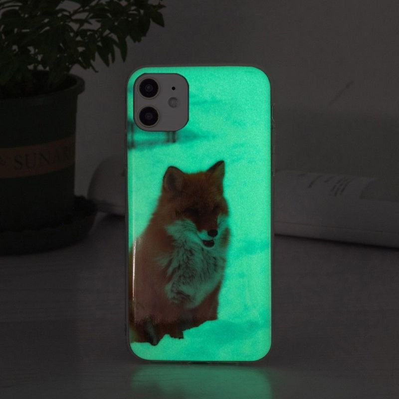 Kryt Na iPhone 12 / 12 Pro Fluorescenční Červená Liška