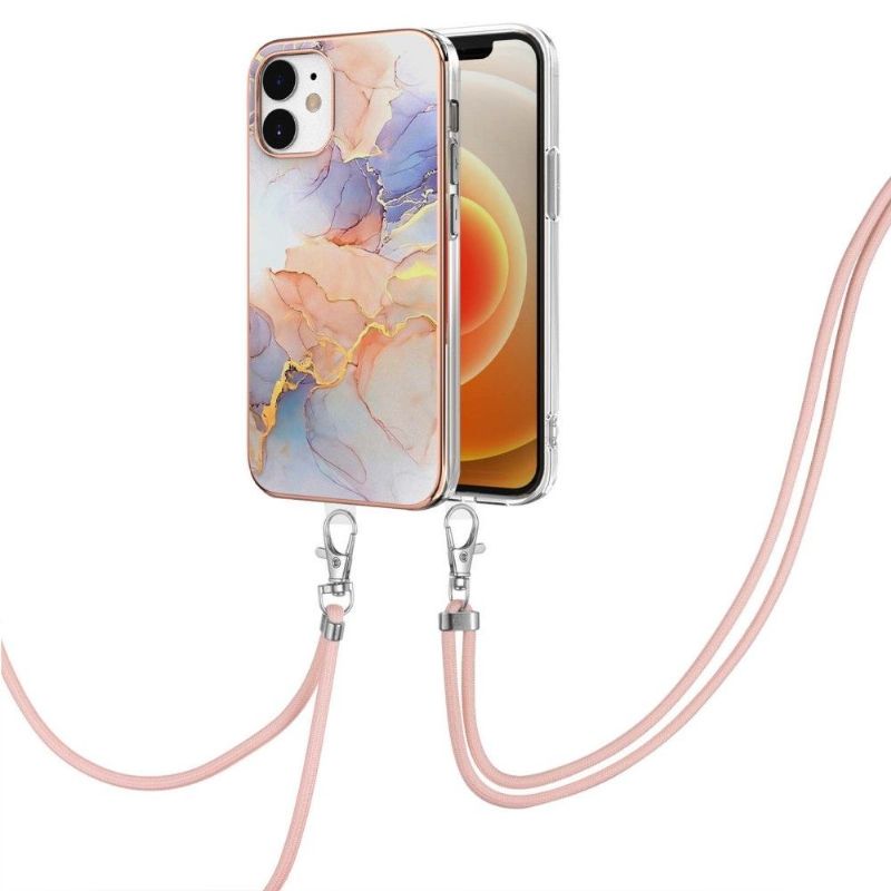 Kryt Na iPhone 12 / 12 Pro Na Lana Barevný Mramor