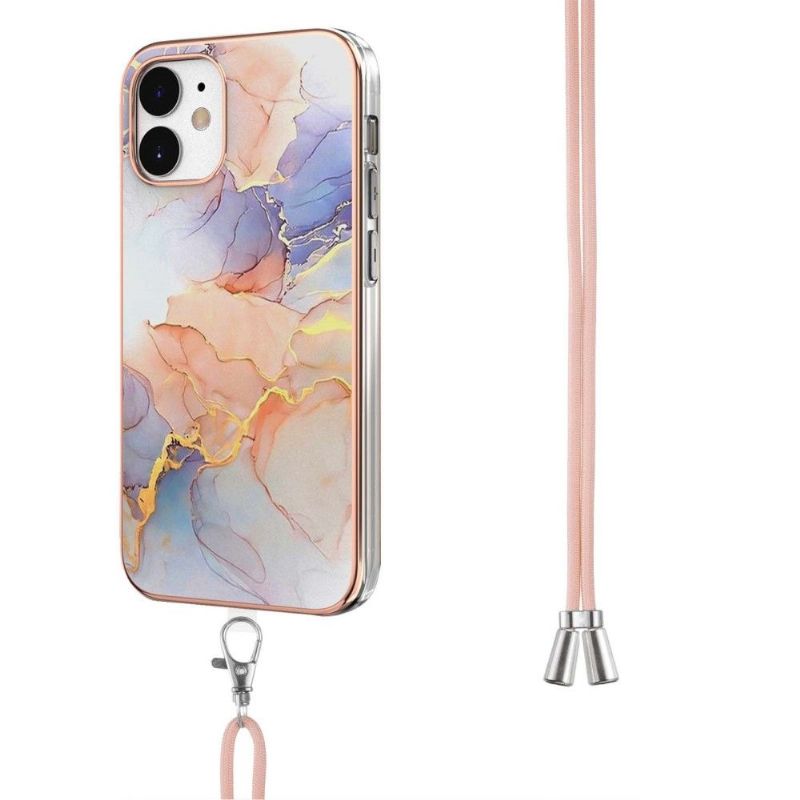 Kryt Na iPhone 12 / 12 Pro Na Lana Barevný Mramor